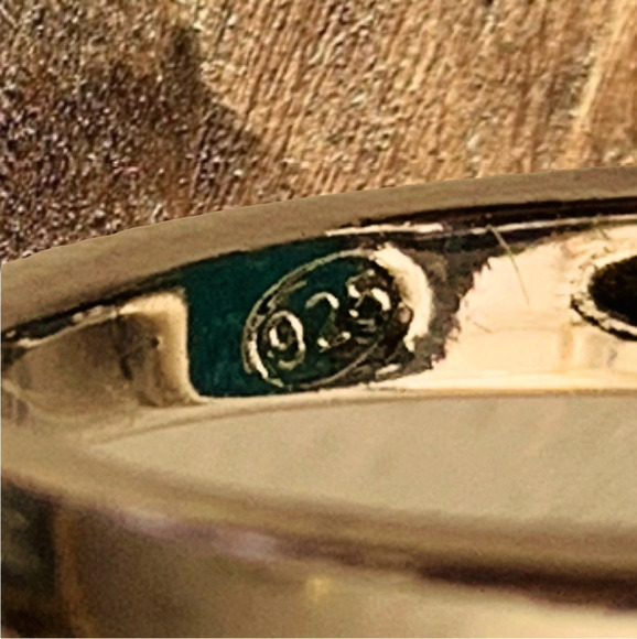 Gorgeous Sterling Silver Turquoise Filigree Circle Ring Size 6 Vintage - Picture 8 of 11